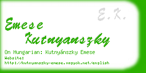 emese kutnyanszky business card